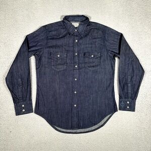 Hart n Dagger Shirt Mens Small Blue Denim Rodeo Cowboy Bon Jovi Made in USA Logo